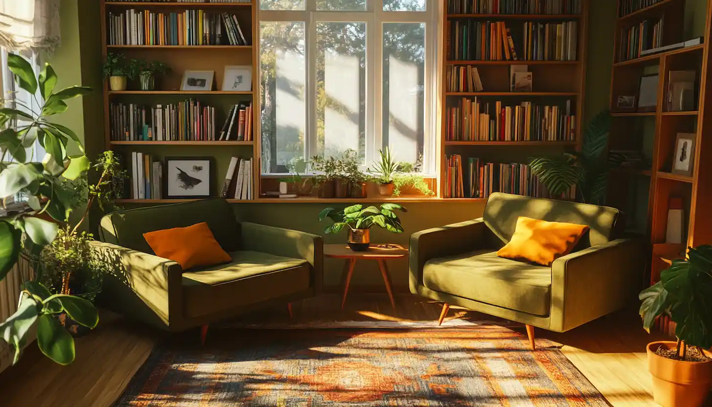 Cozy therapy room